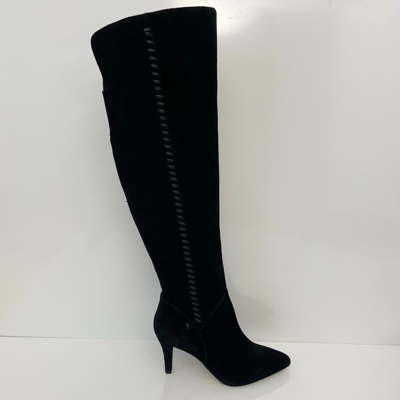 VINCE CAMUTO Seselti Suede Over The Knee Boot in Black NEW - Picture 3 of 16